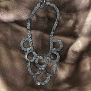 Gun metal gray chunky necklace. Lightweight